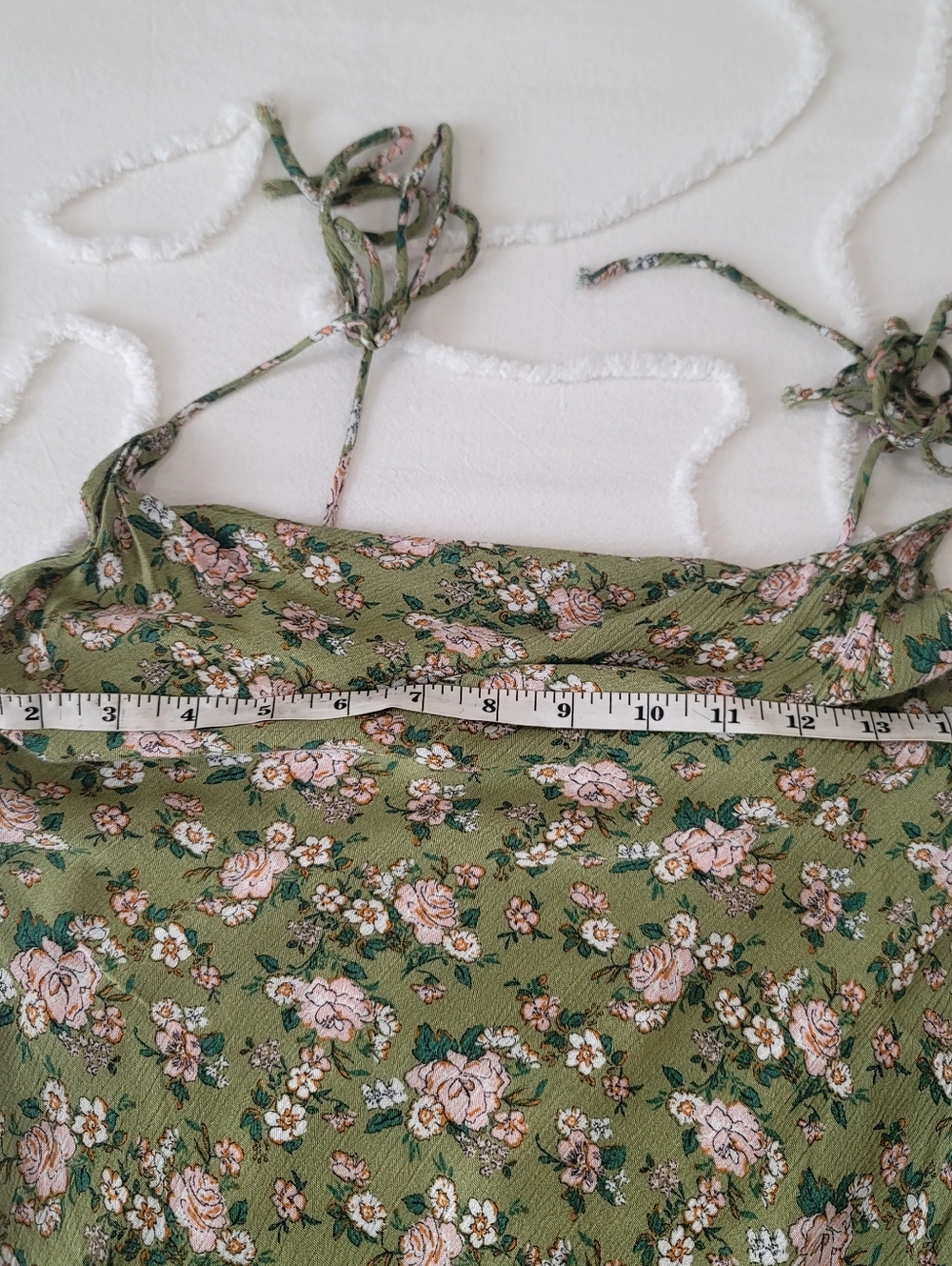 Miss Lola Green Floral Cowl Neck Maxi Dress - Cottagecore Boho - Medium - Picture 5 of 11